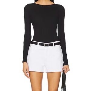 Frame Hang Denim White Shorts